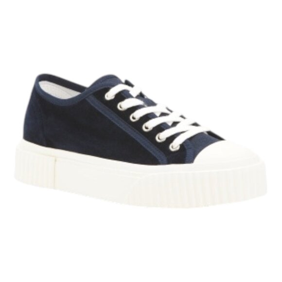 THEORY Made In Spain Velvet Lace Up Sneakers Women's black color size various